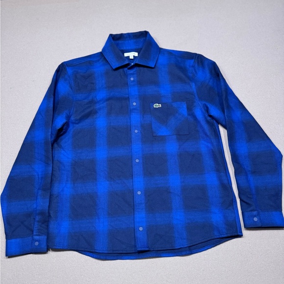 Lacoste Kids' Plaid Flannel Overshirt - Picture 4 of 10